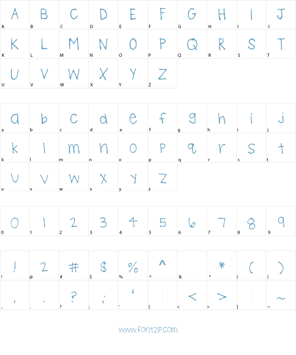 BrookeShappell8 Font Character