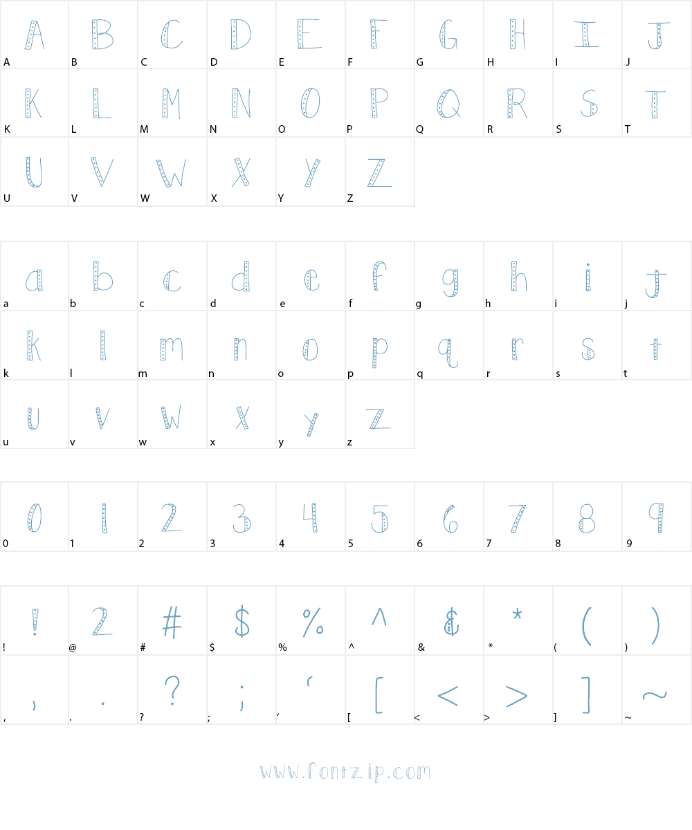 KBPush Font Character