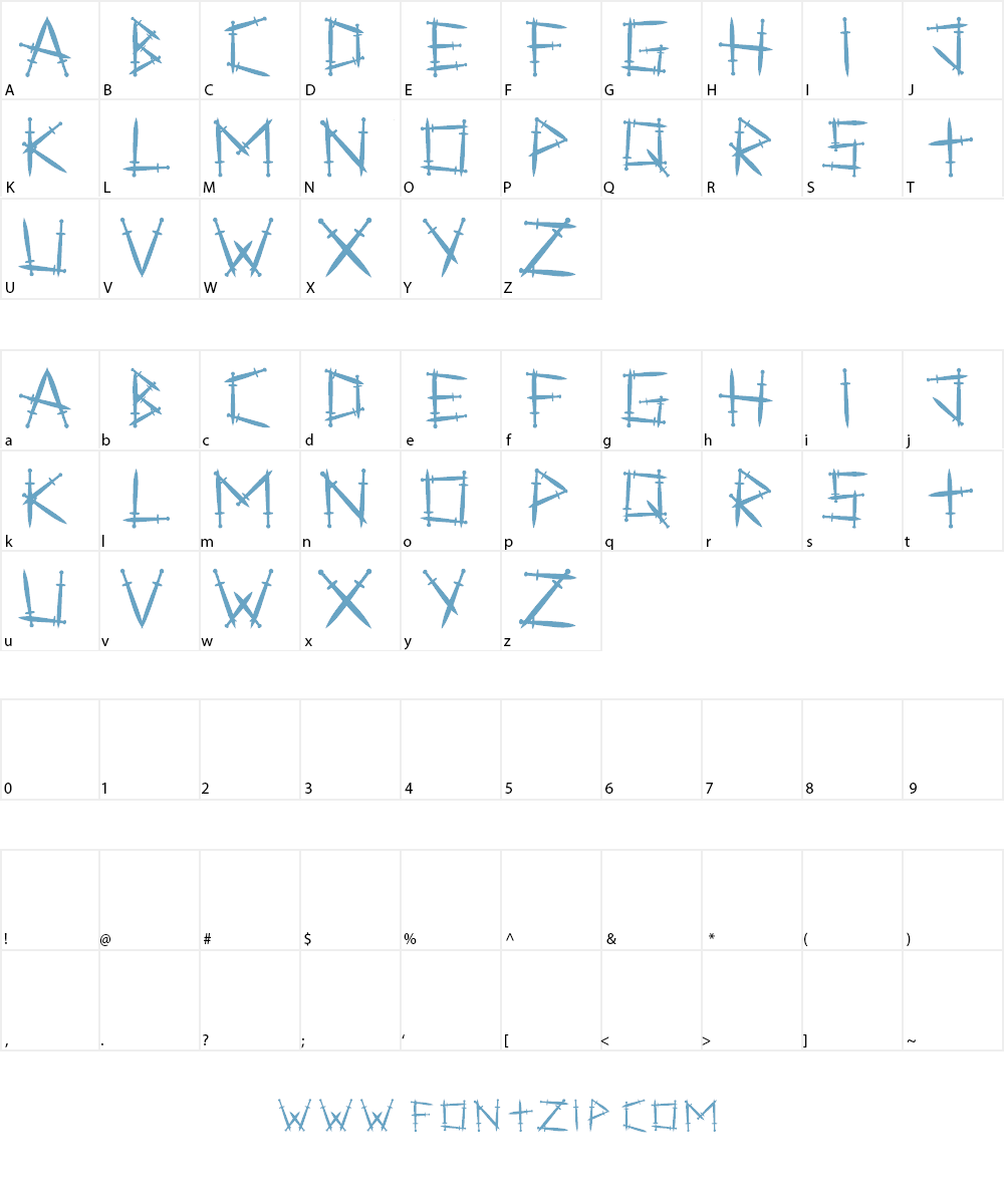 Swordlings Font Character