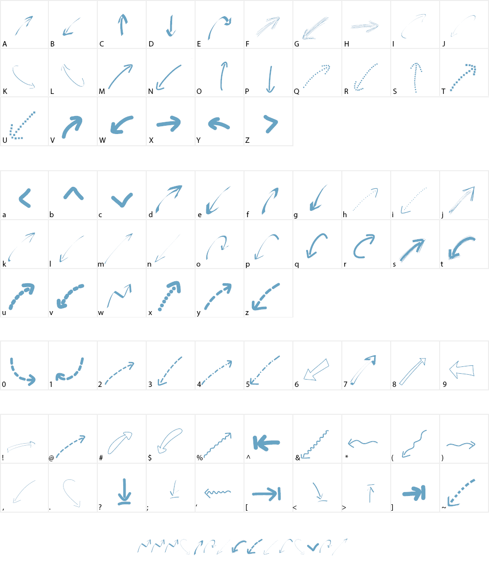 PeaxWebdesignarrows Font Character