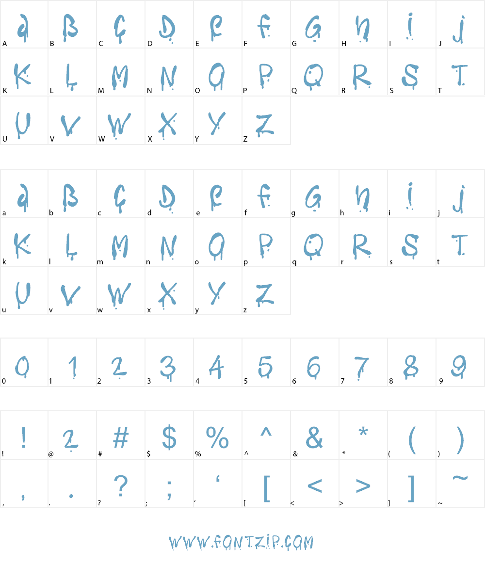 PWFreshpaintings Font Character