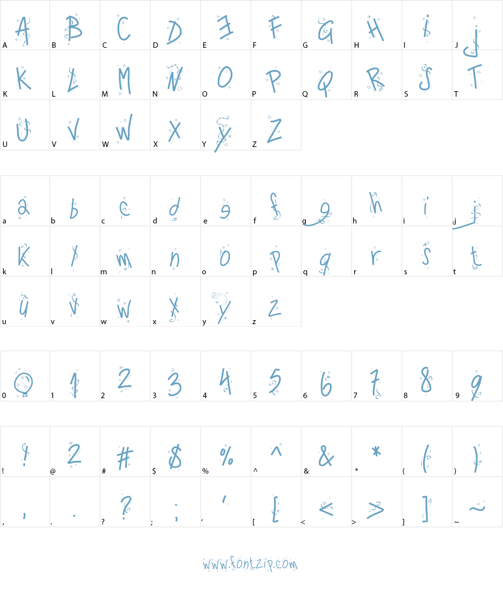 PWHappyNewYear Font Character