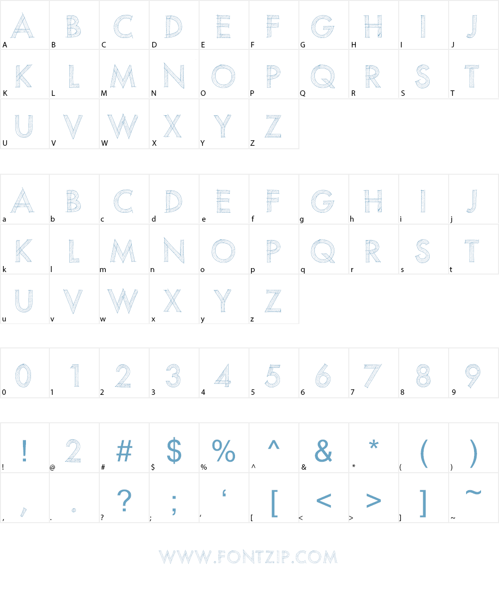 PWScratchedfont Font Character