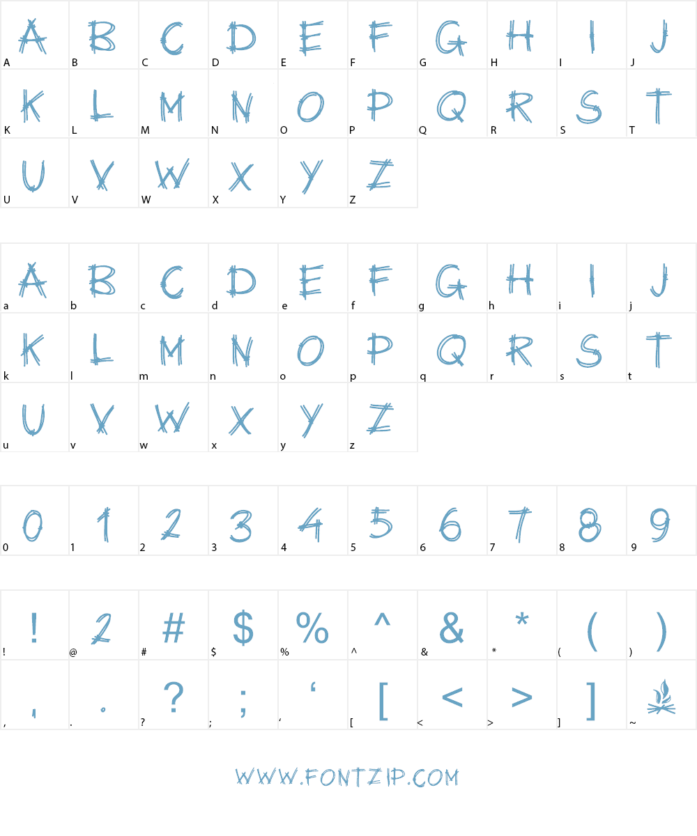 PWSurvival Font Character