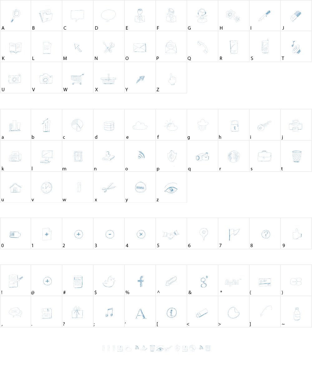 SketchIcons Font Character