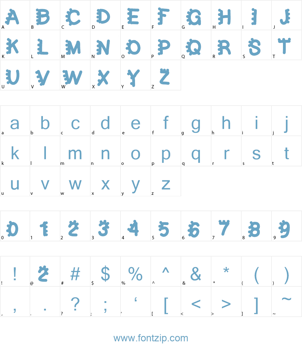 bubblefont Font Character