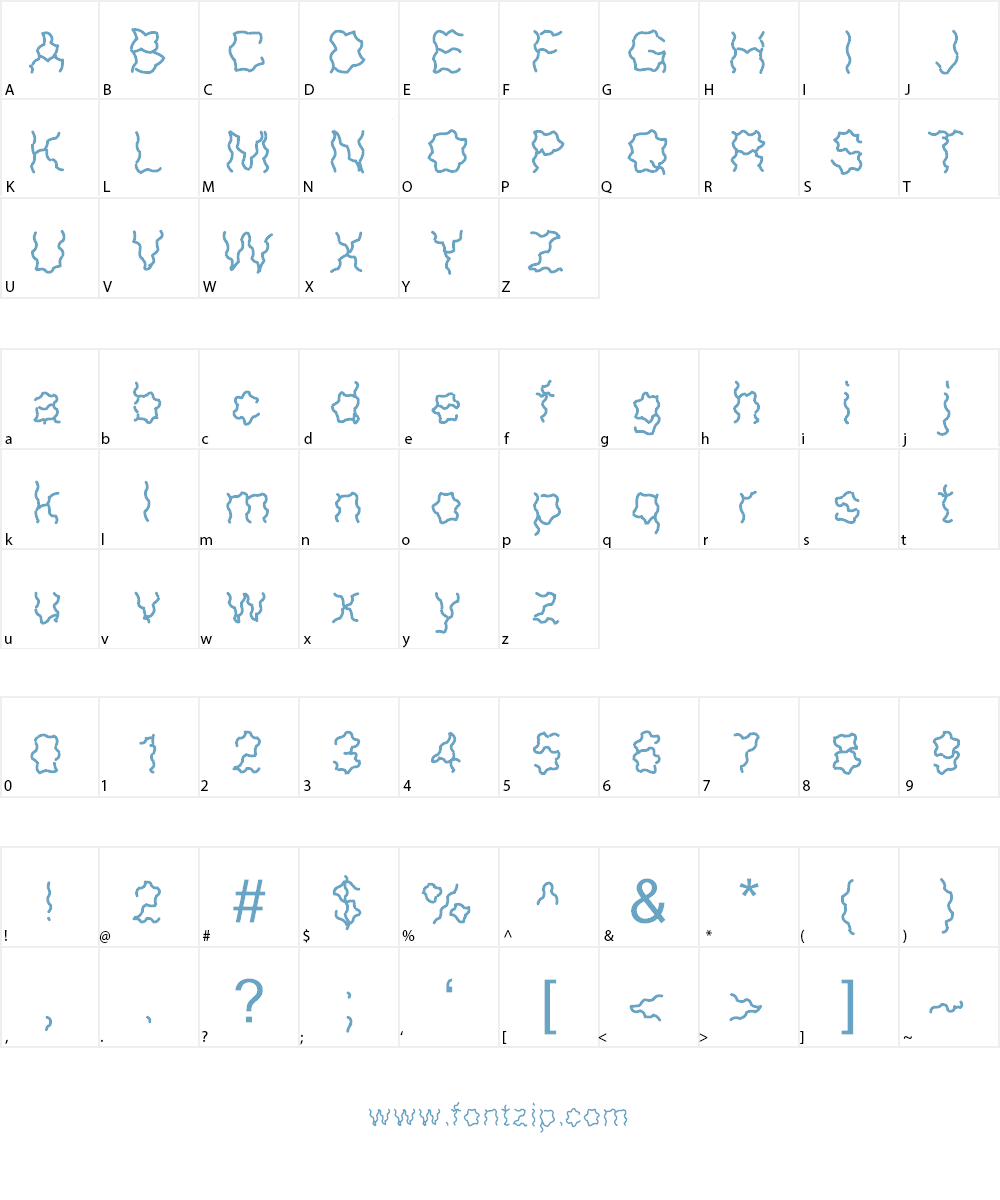 Frissons Font Character