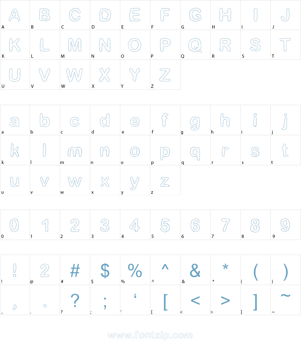 Iloveyou Font Character