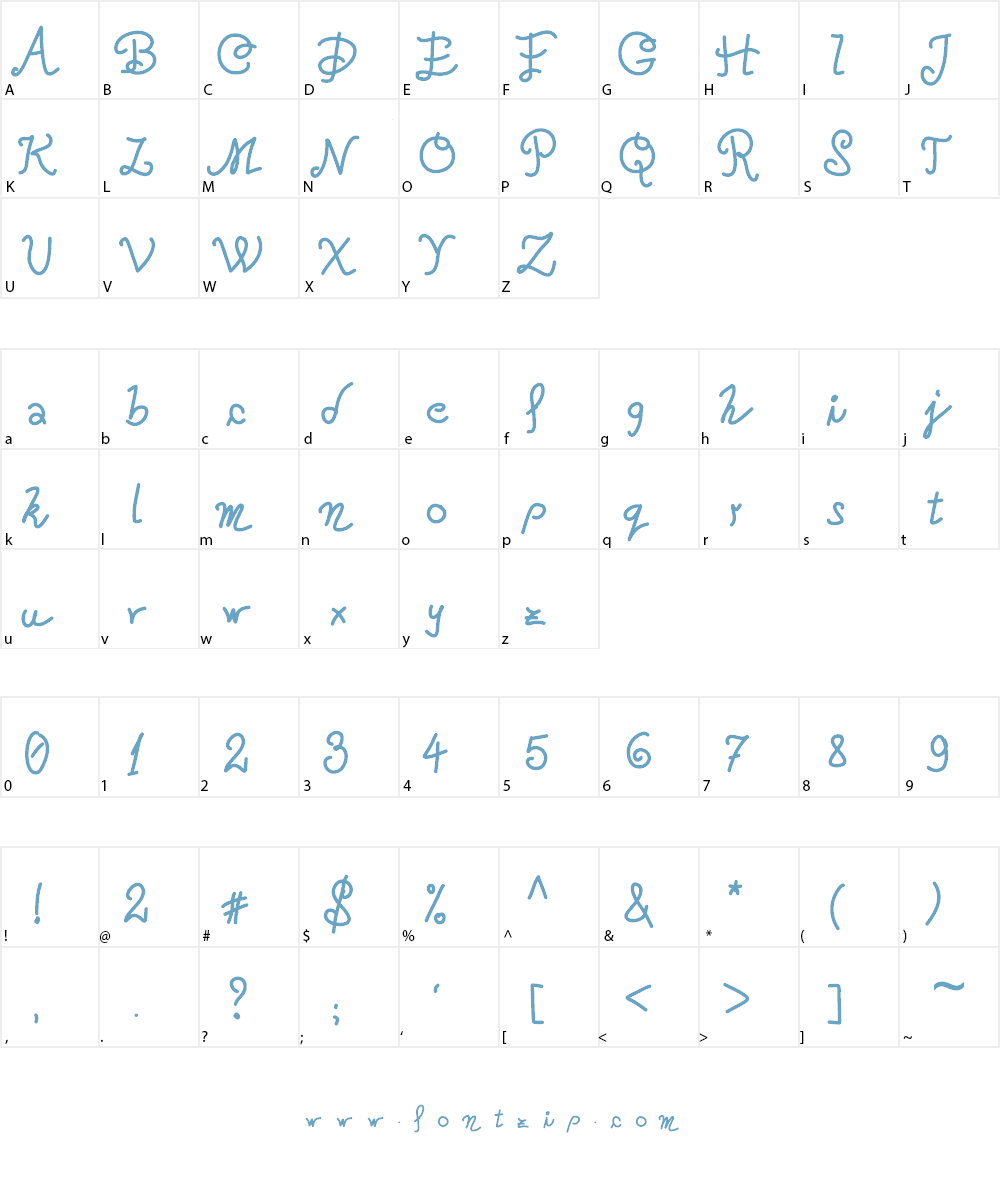 Oceania Font Character