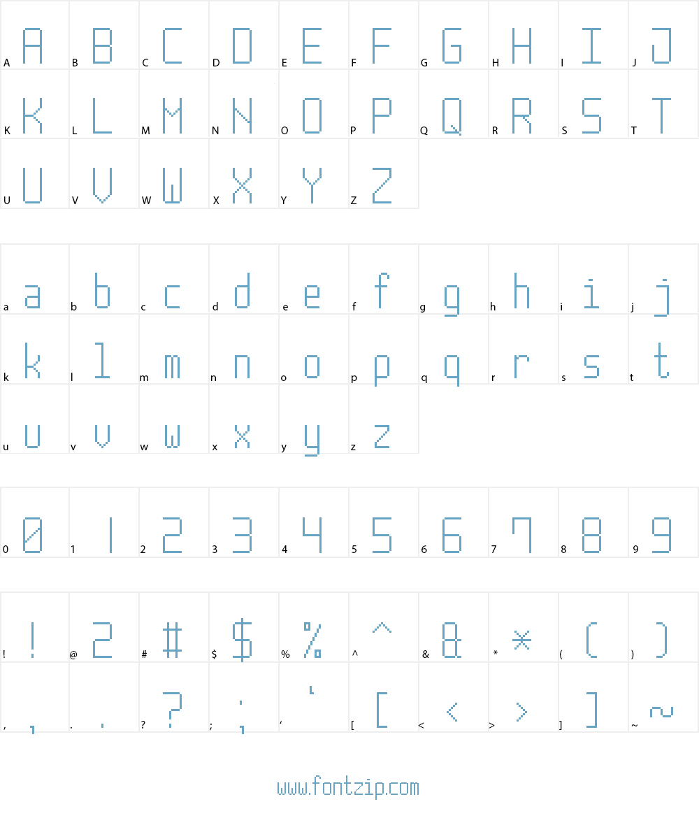 Post Pixel-7 Font Character