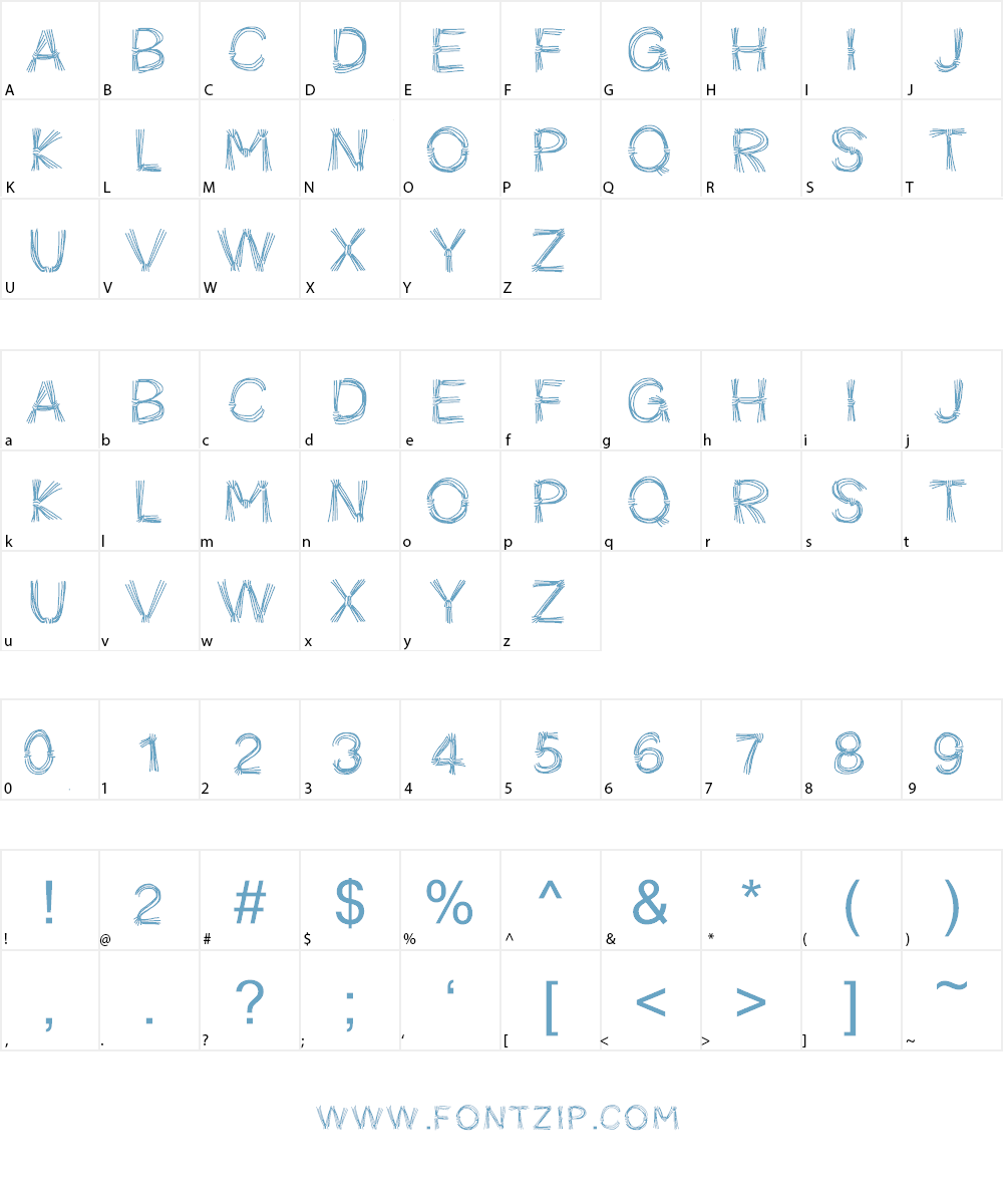 PWFicelles Font Character