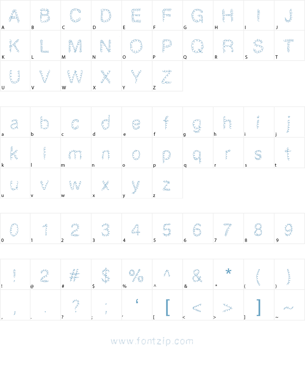 tournicoti Font Character