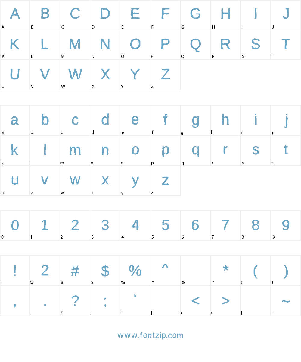 BurnIt Font Character