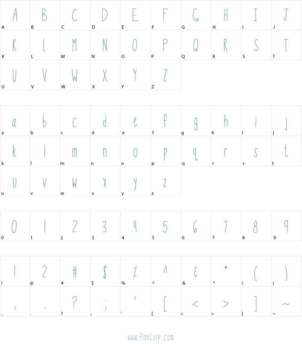 KBSoThinteresting Font Character