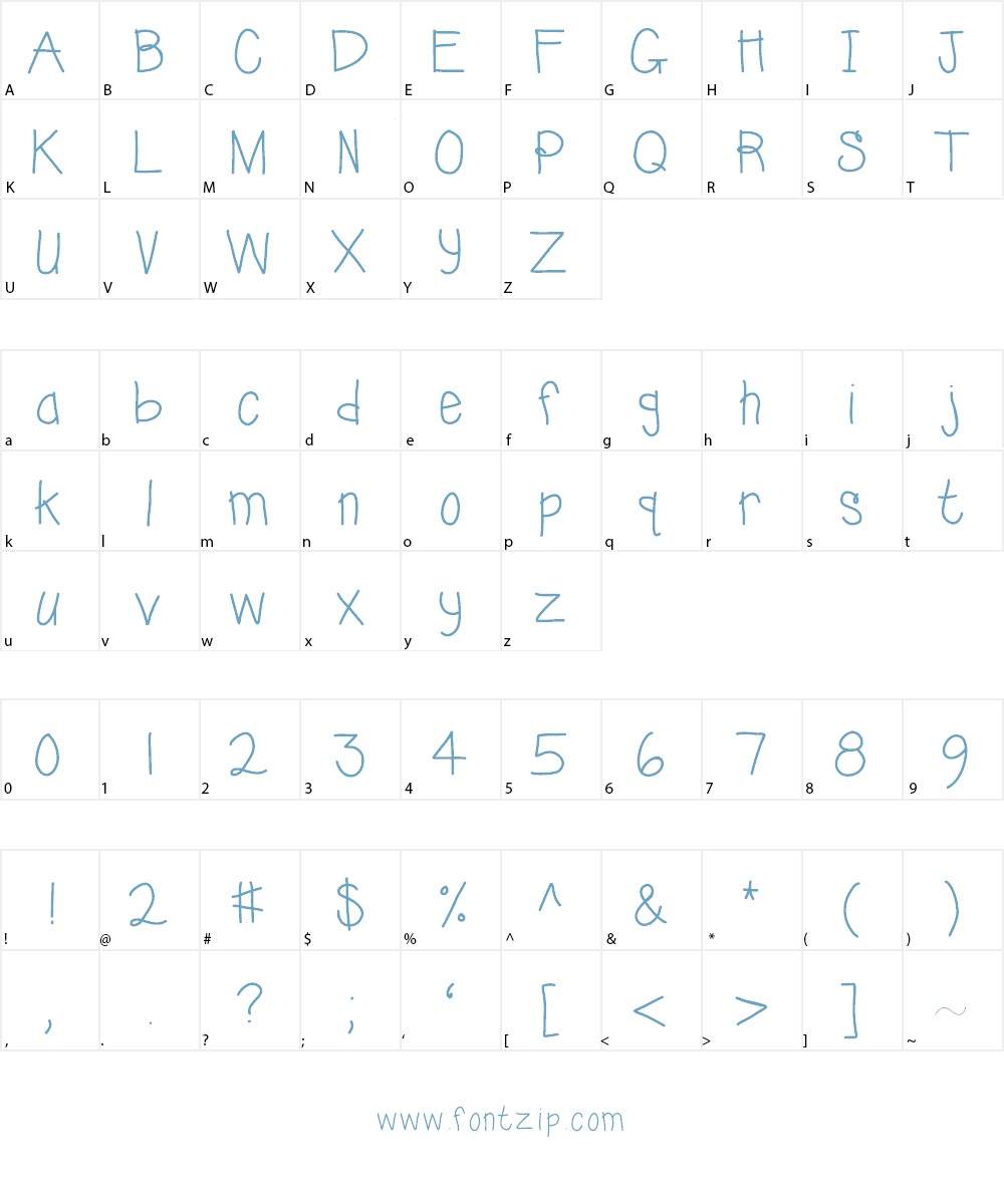 KBSunshineBold Font Character