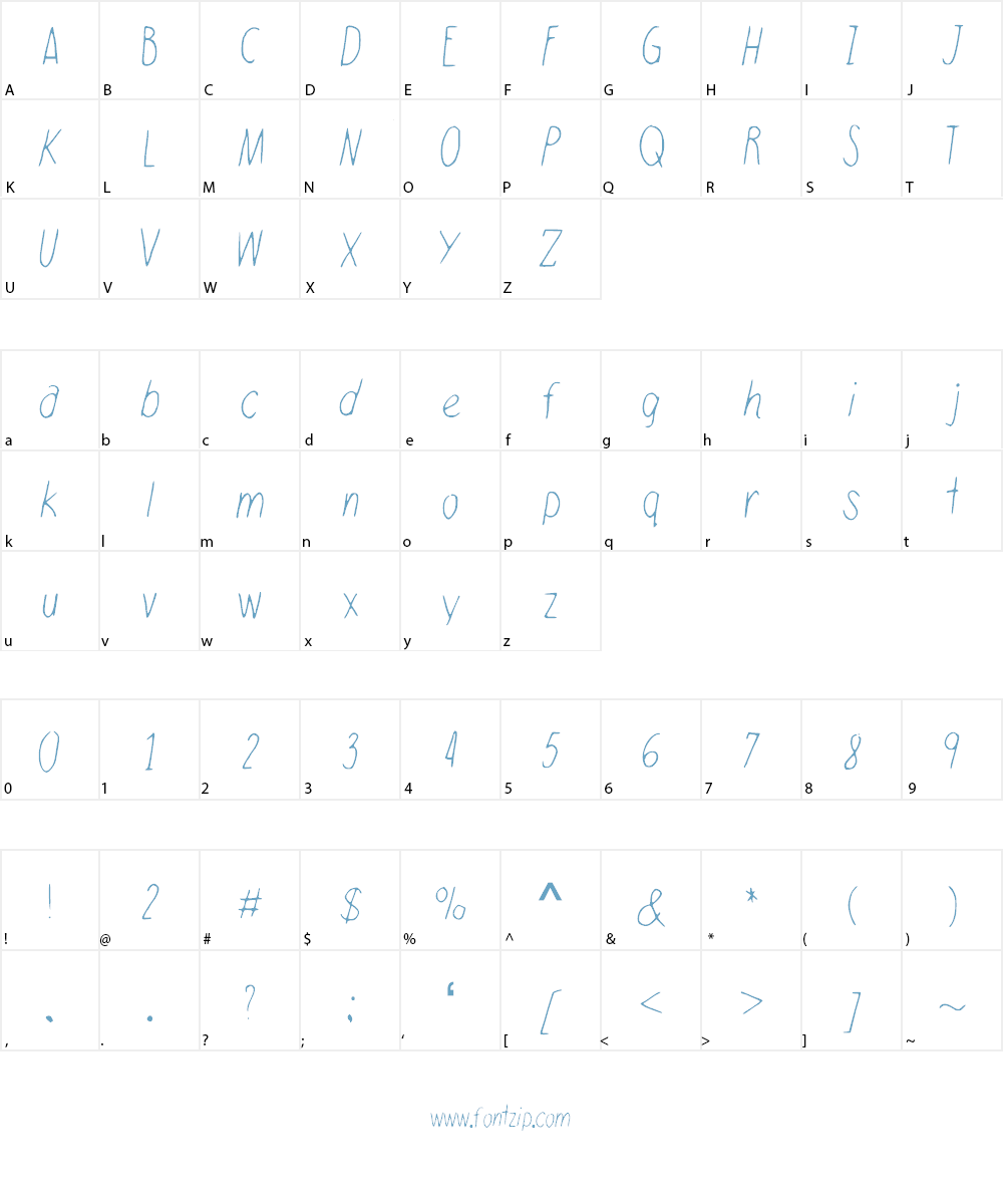 WalkonFire Font Character