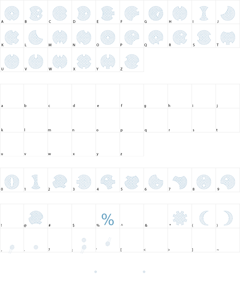GOLFABET Font Character