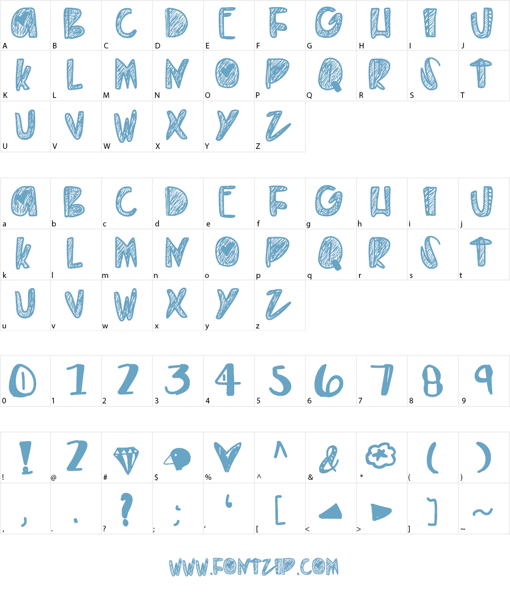 EverythingGold Font Character