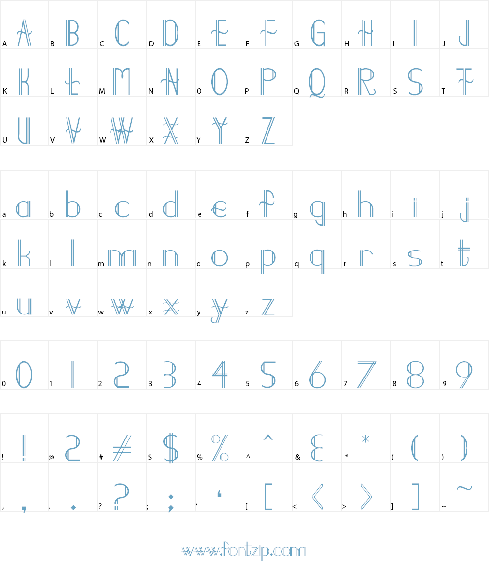 Demodee Font Character