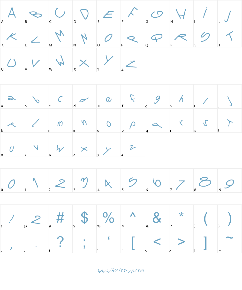 PWTornado Font Character