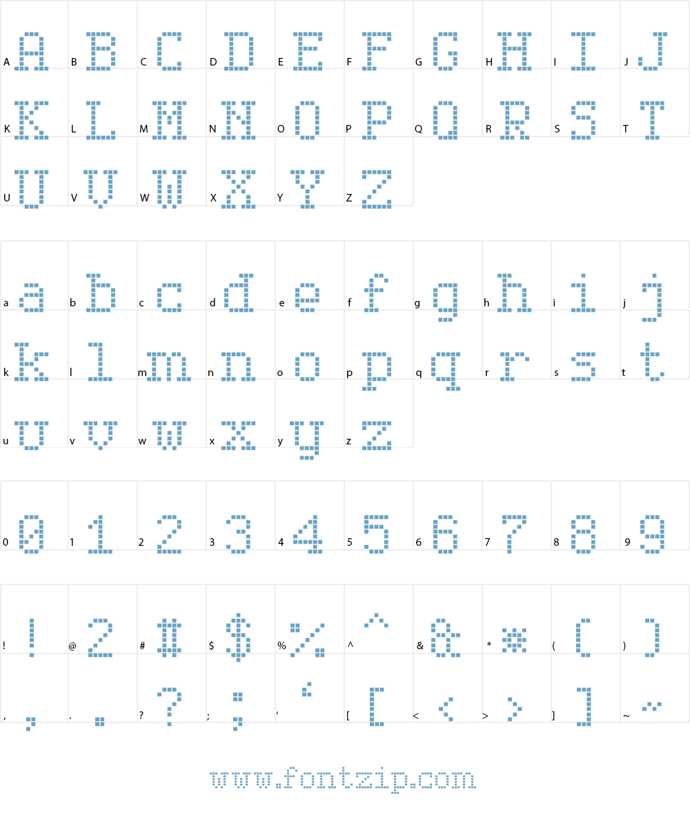 Serif LED Board-7 Font Character