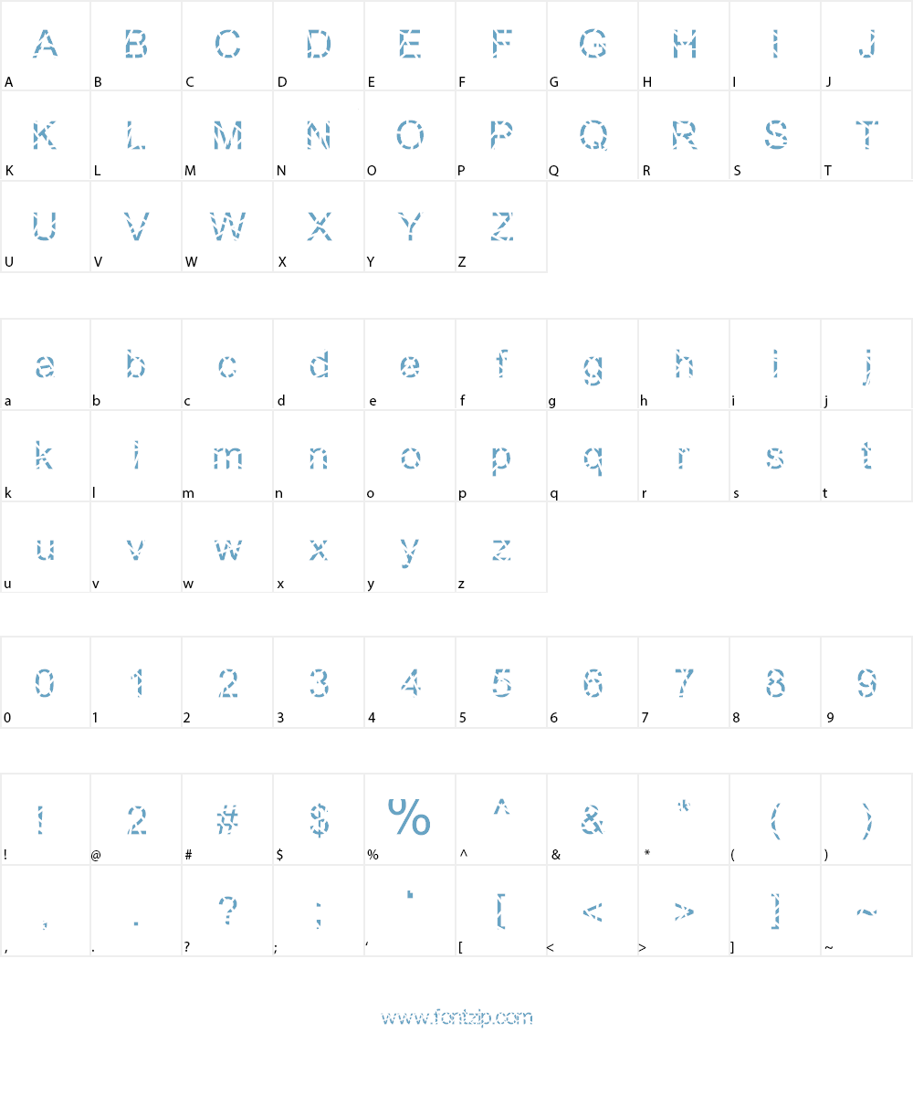 Sliced Font Character