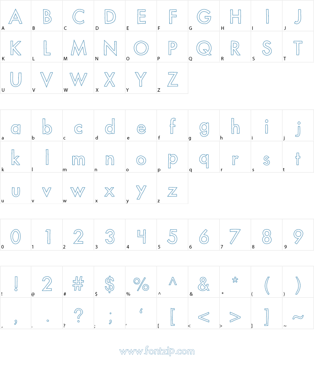 KBOutOfTowner Font Character