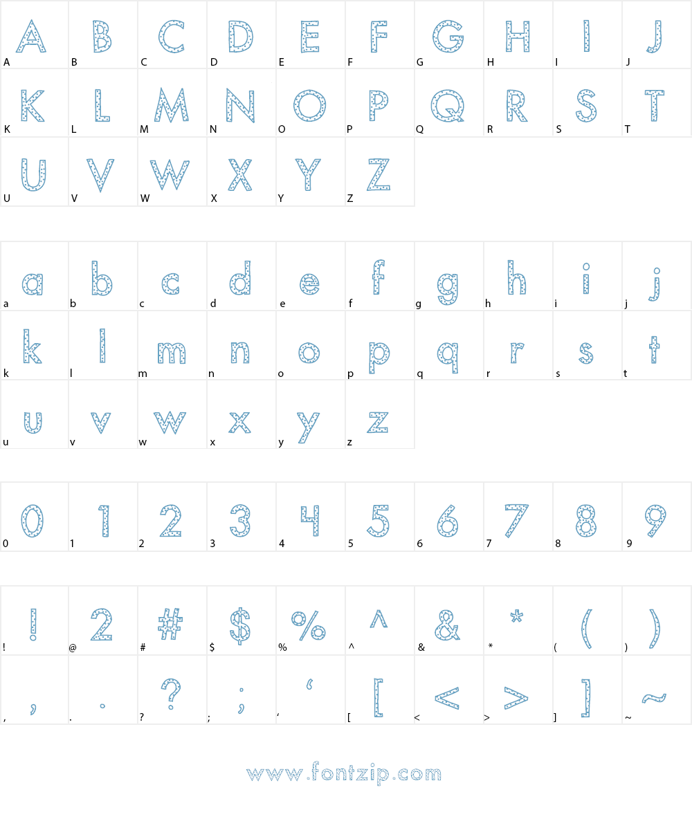 KBYouveBeenSpotted Font Character
