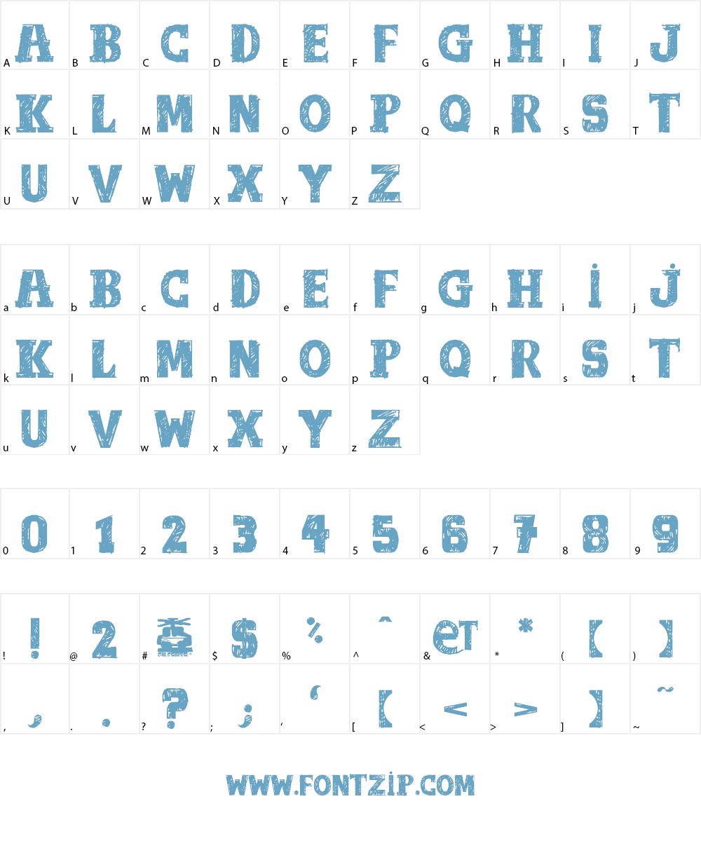 out of tune Font Character
