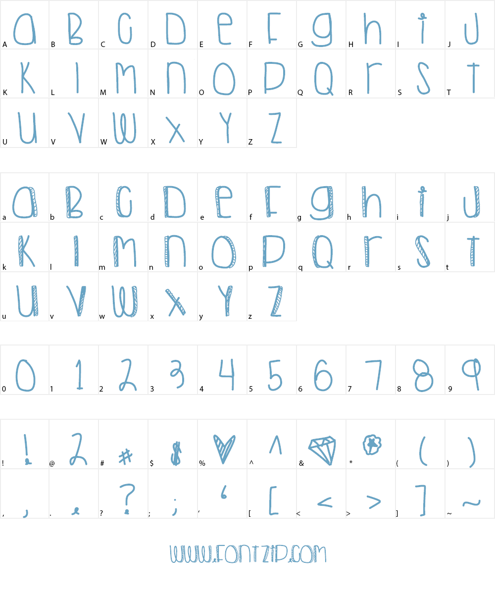 AnotherNightOut Font Character