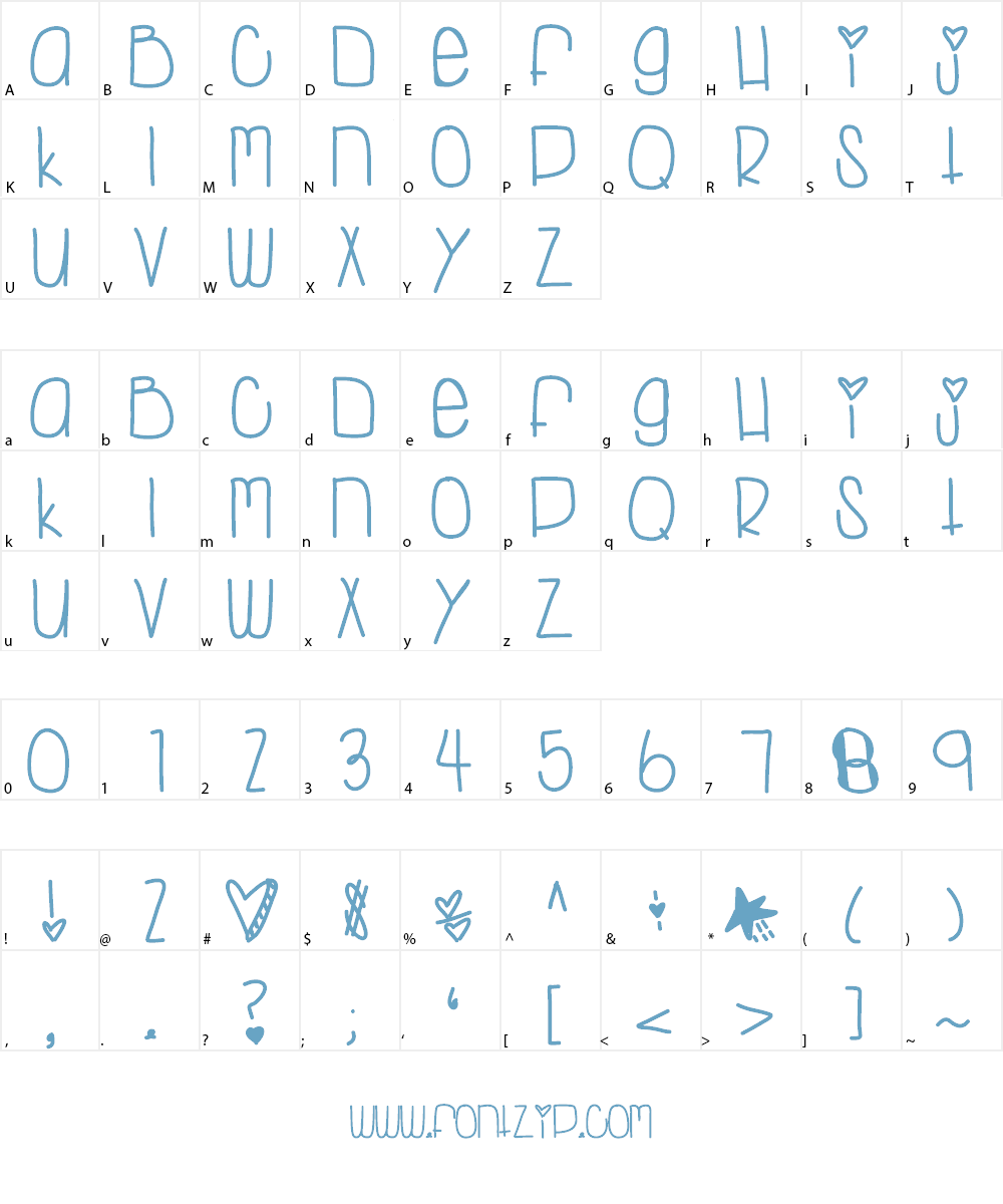 LetsGo Font Character