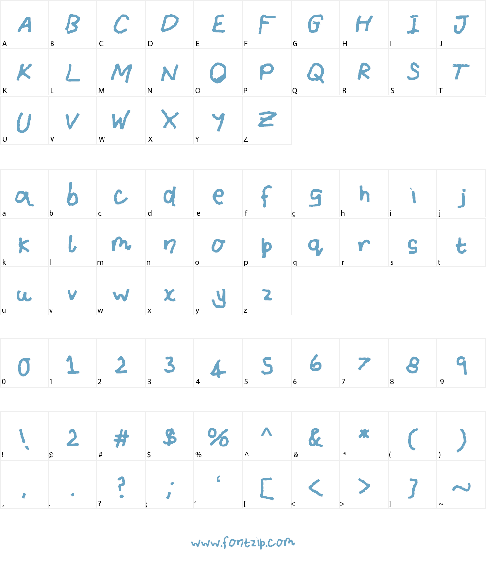 IAmTheCrayonMaster Font Character