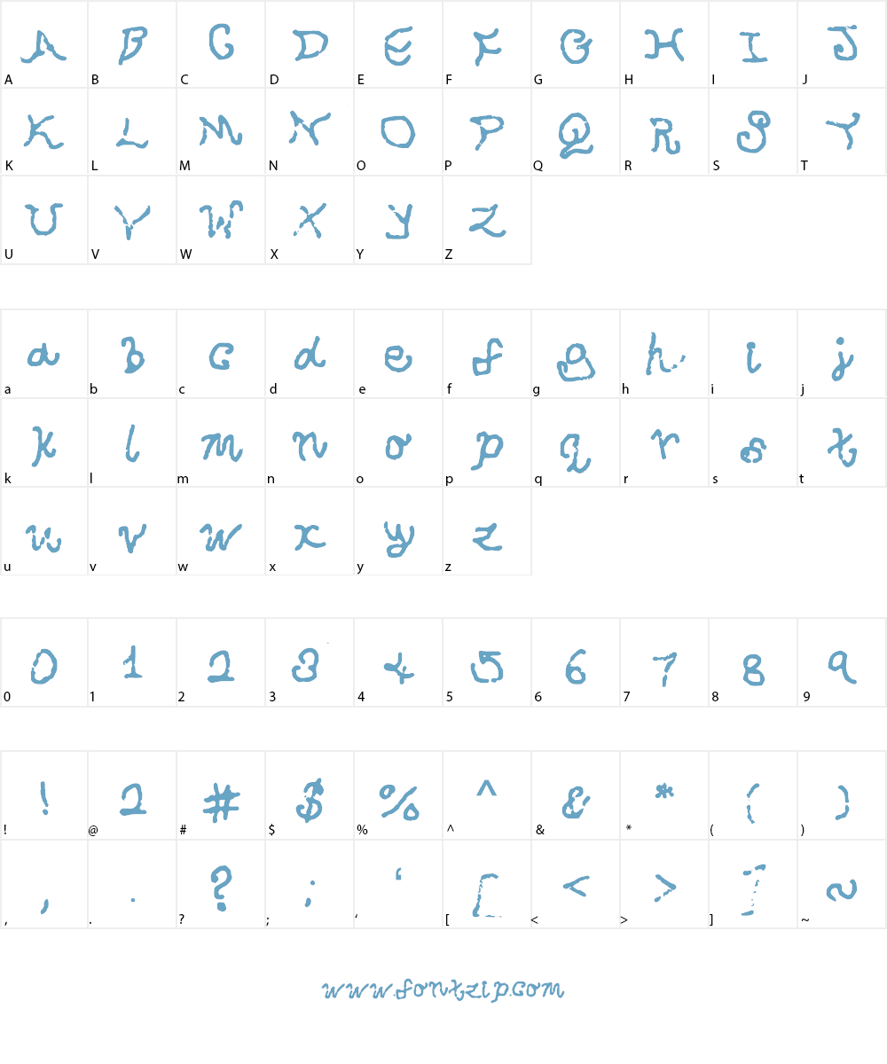 SquidCan Font Character