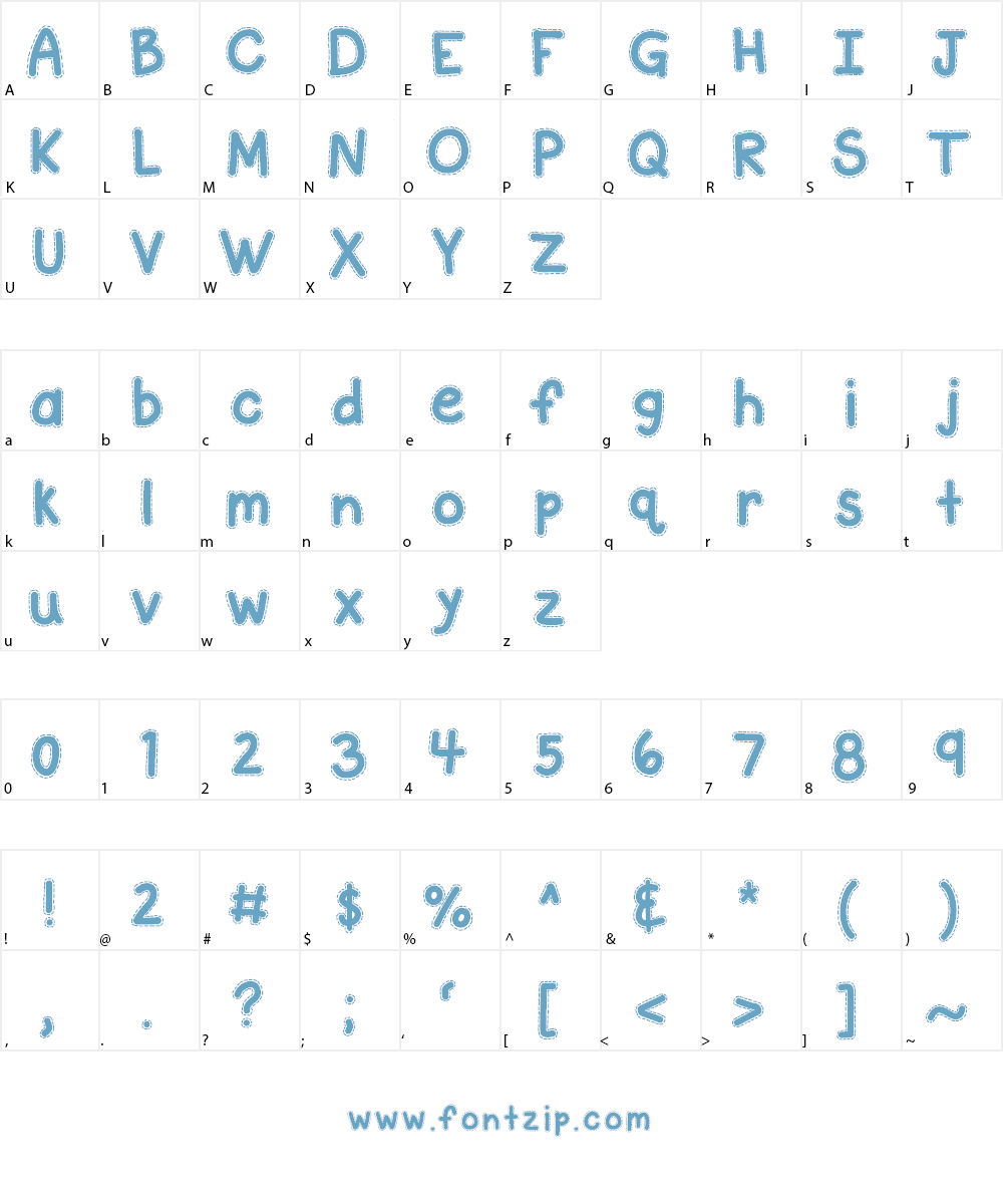 KBAStitchInTime Font Character