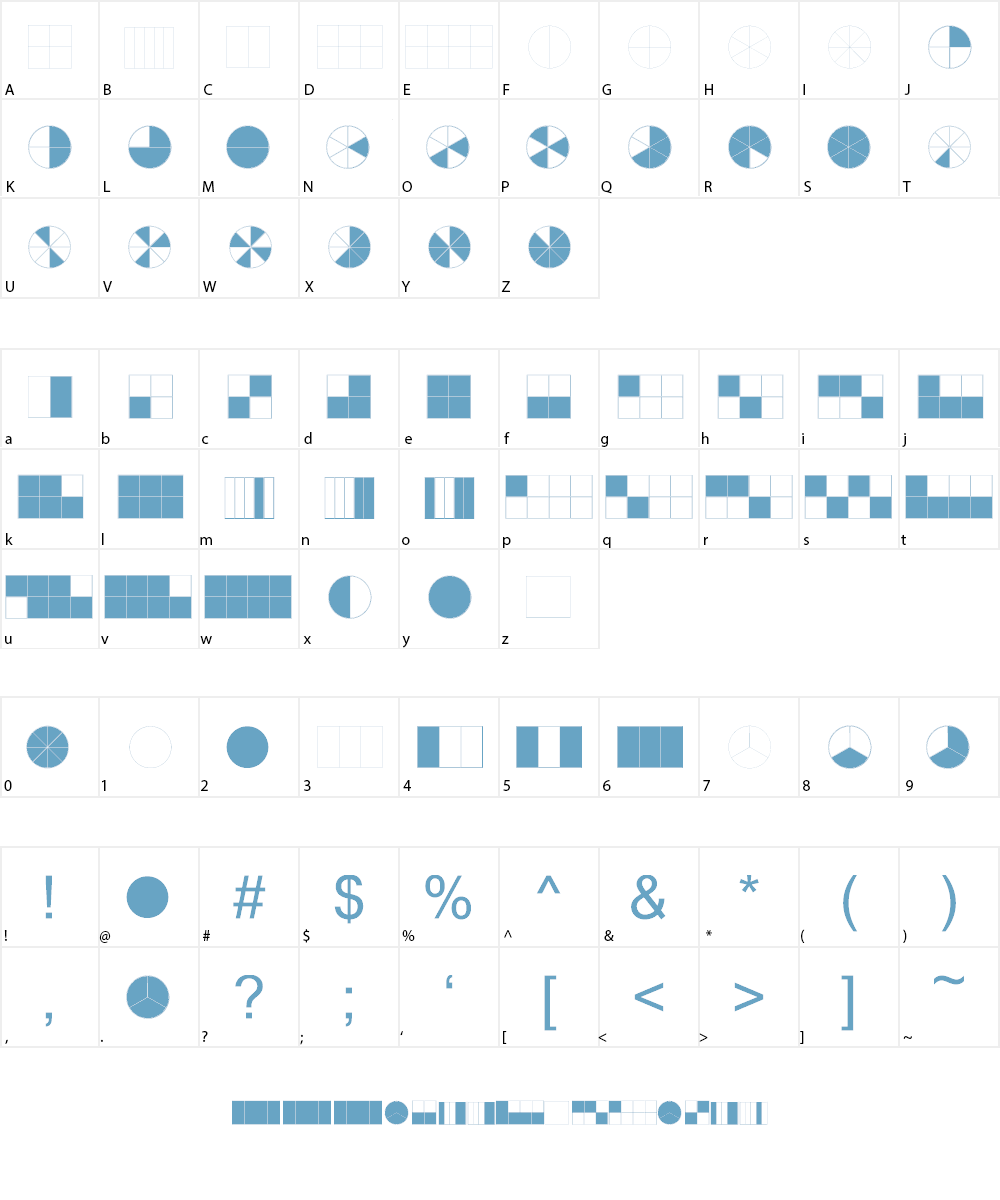 KG Fractions Font Character