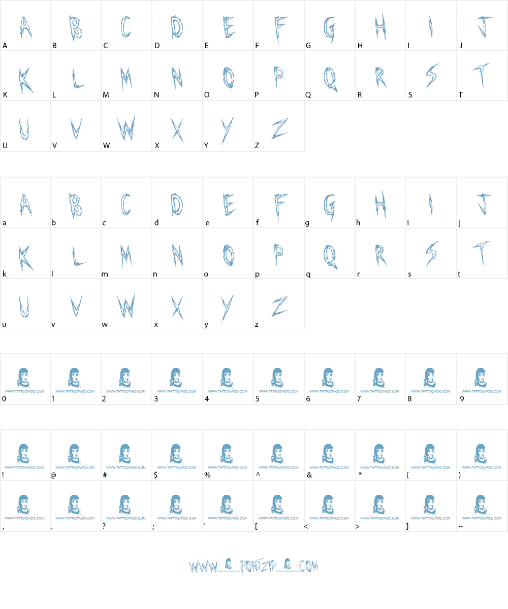 Manhunter Font Character