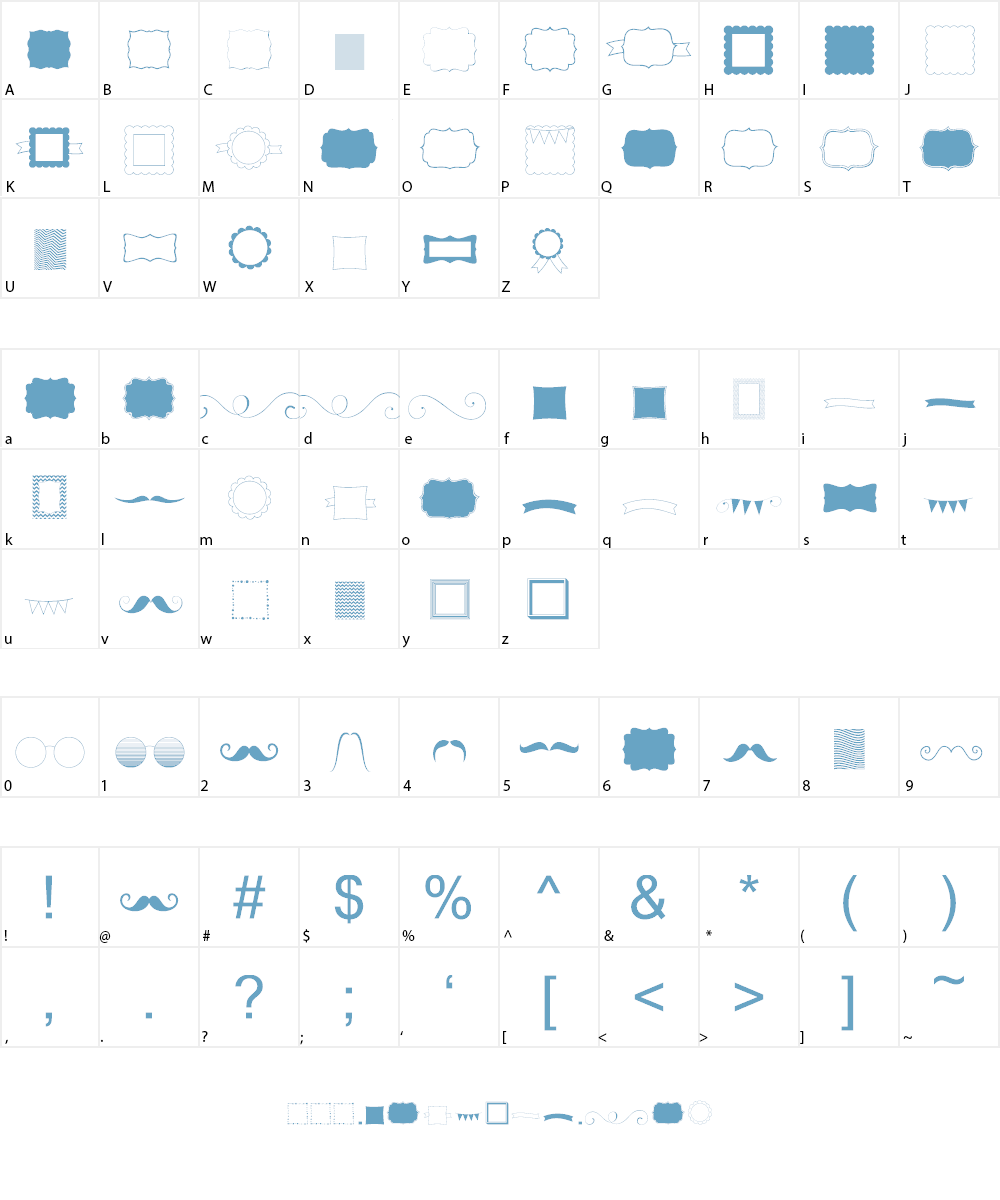KG Flavor and Frames Font Character