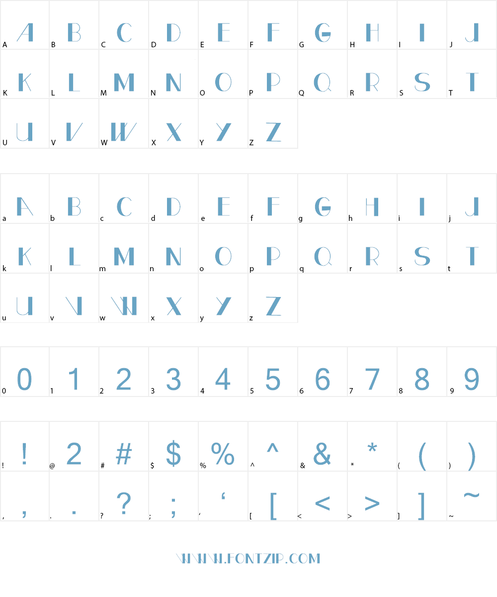 CF Paris Font Character
