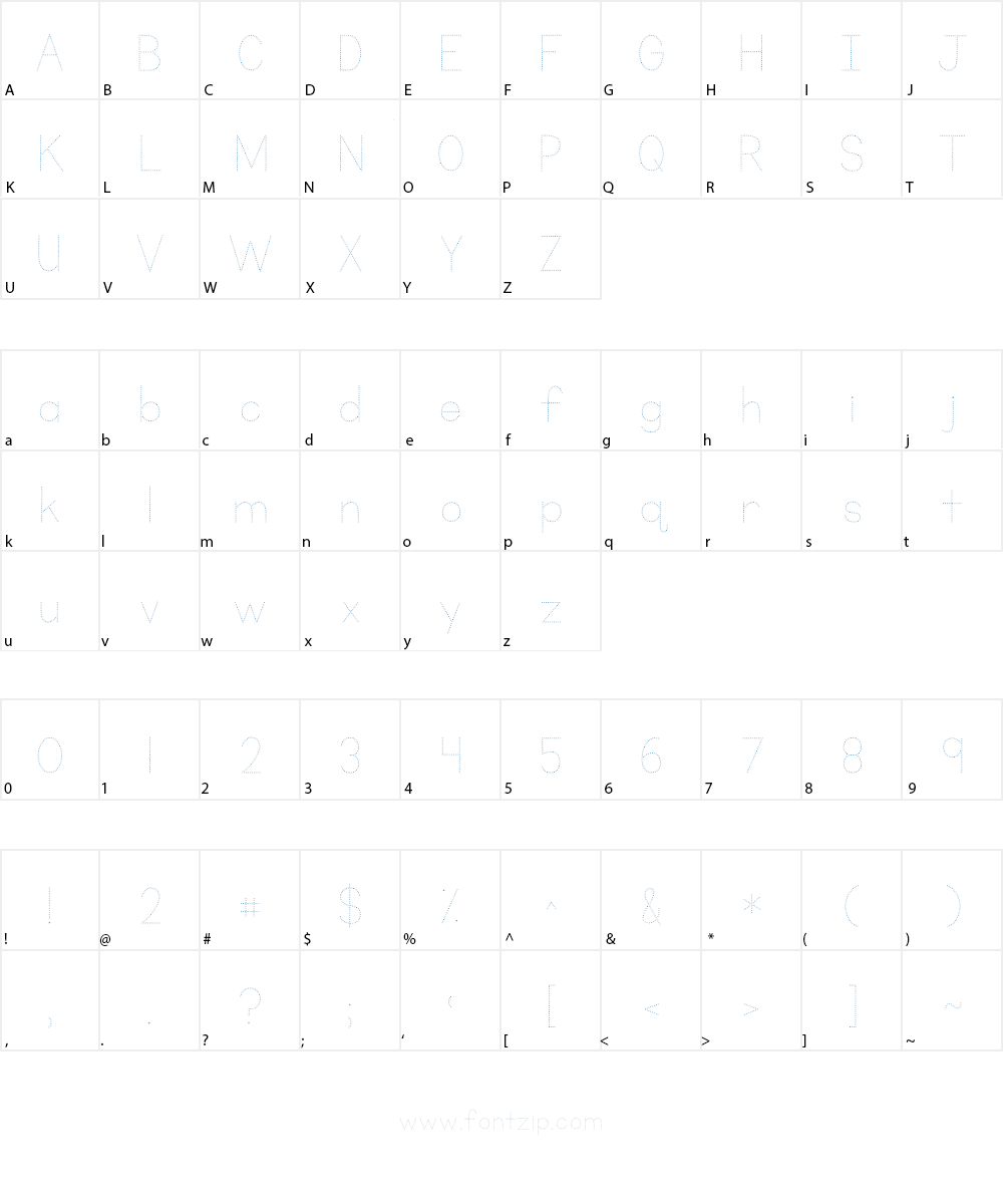 KG Primary Dots Font Character