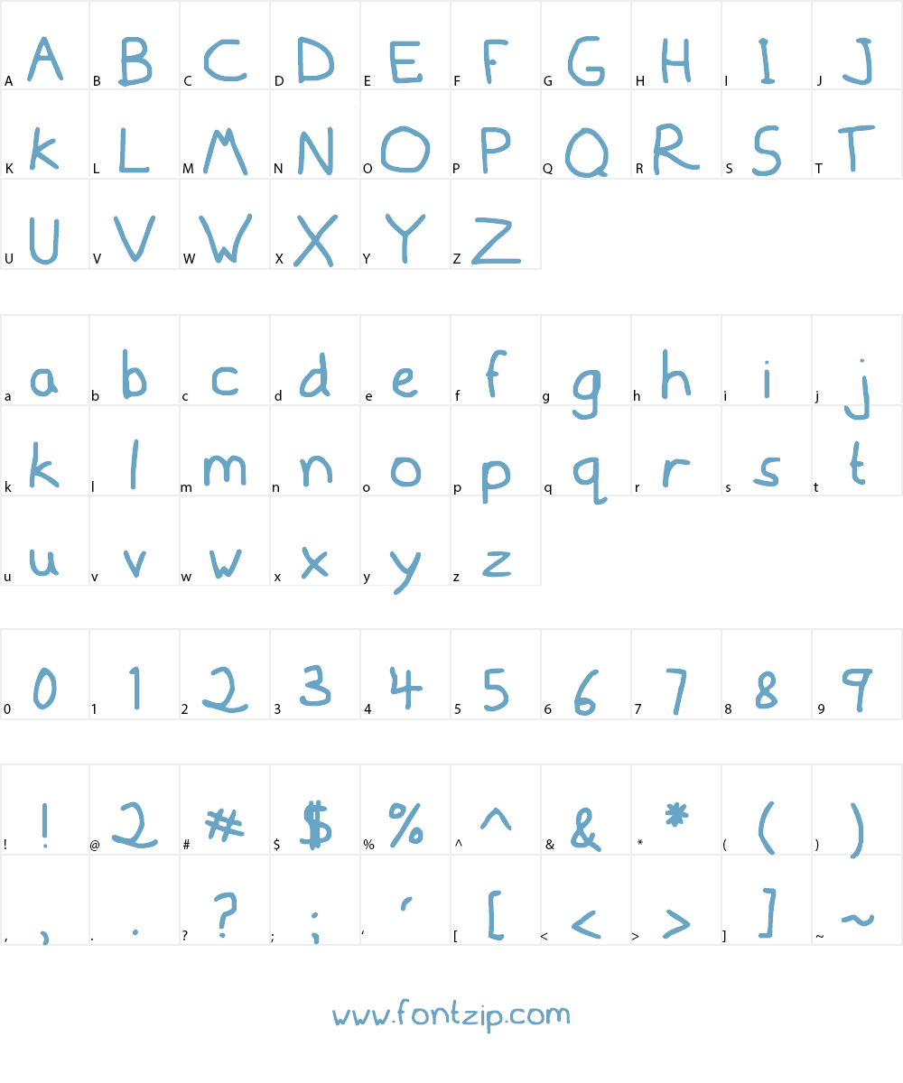 Mousedrawn Font Character