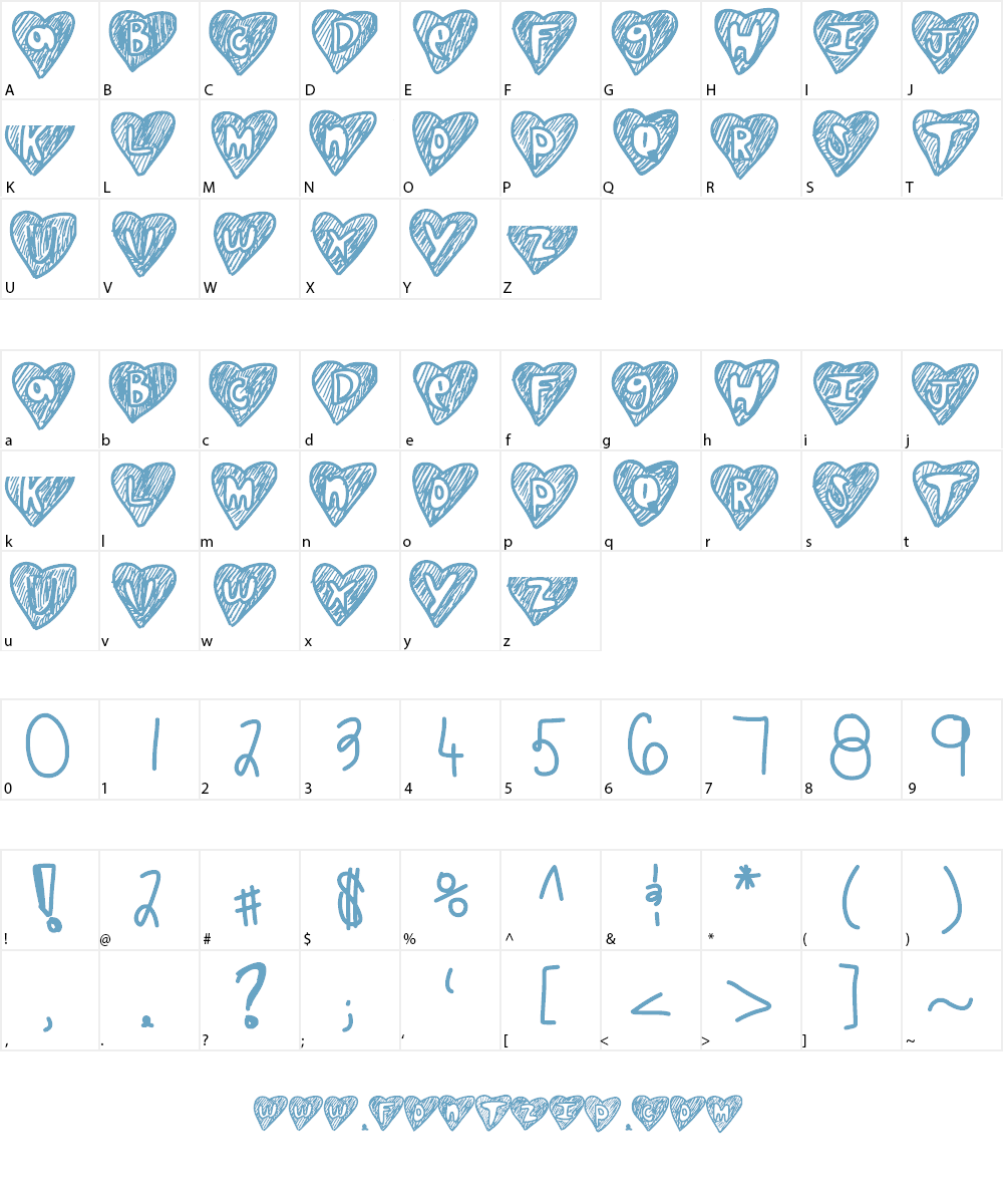 Overhearts Font Character
