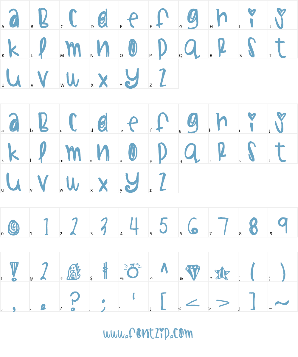 WatermelonSundae Font Character