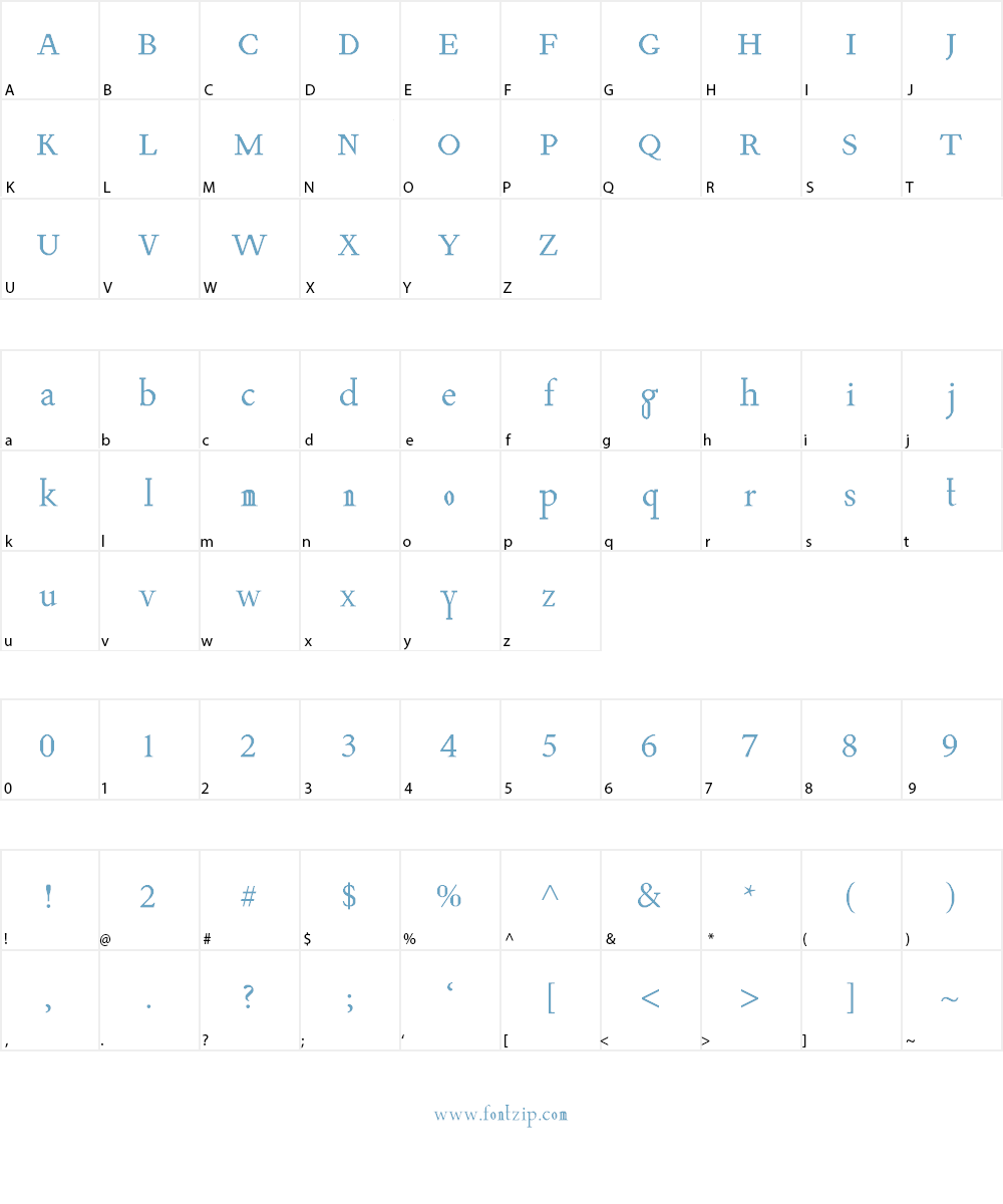 Experiment1-Elongated Ears Font Character