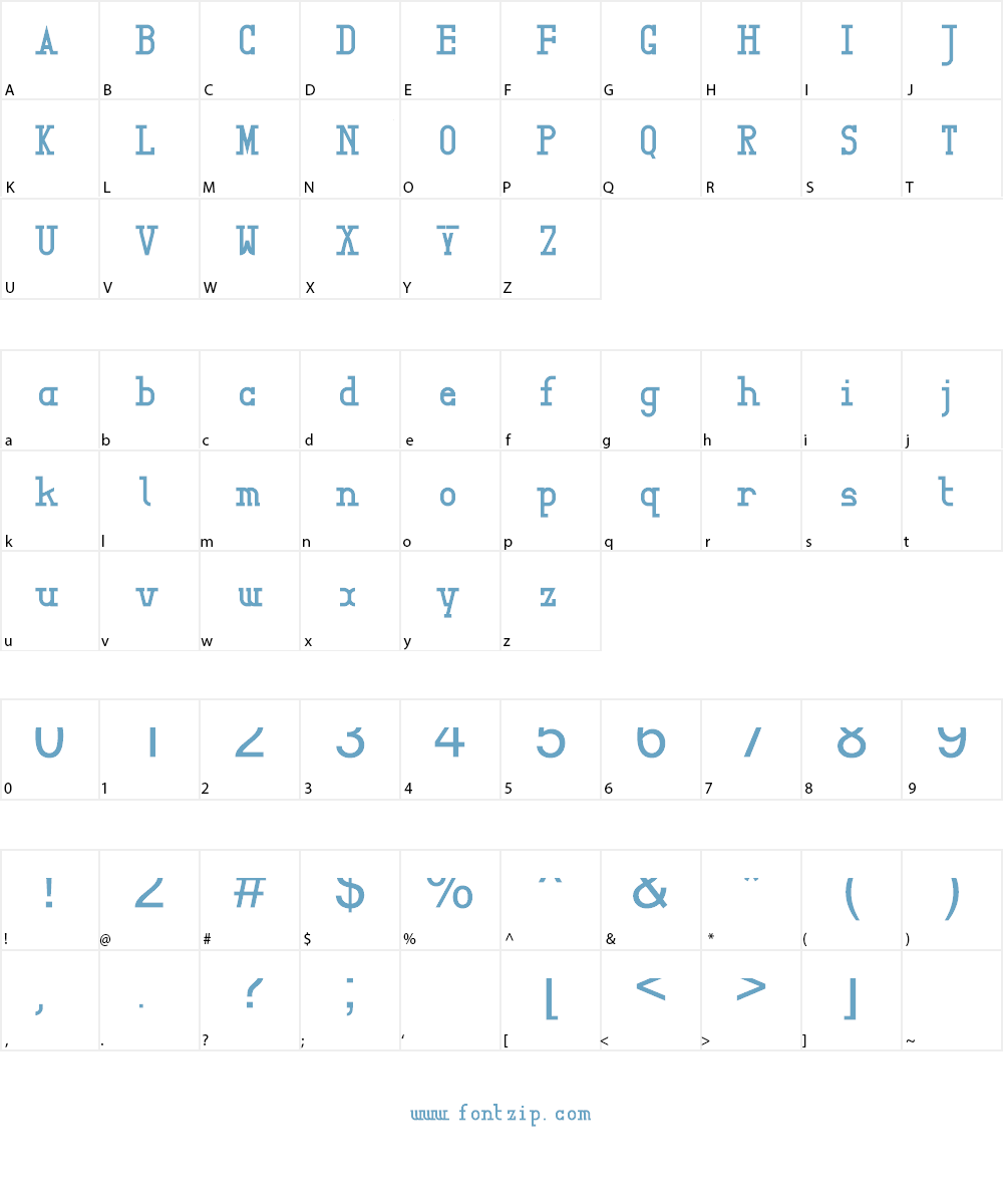 Iont Slab Font Character