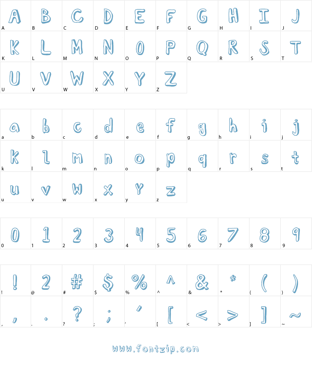 KBTroubledSoul Font Character