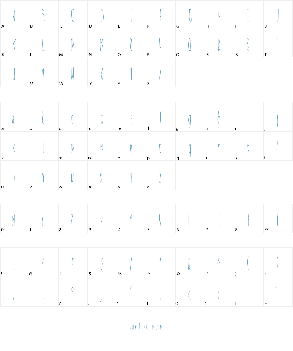TickleShits Font Character
