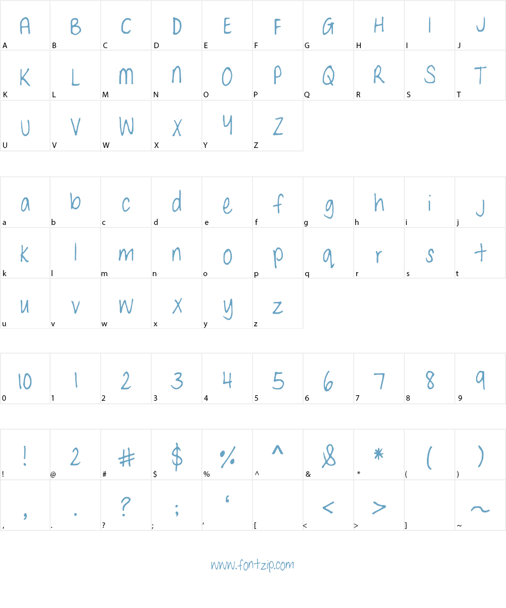 CarefulNow Font Character
