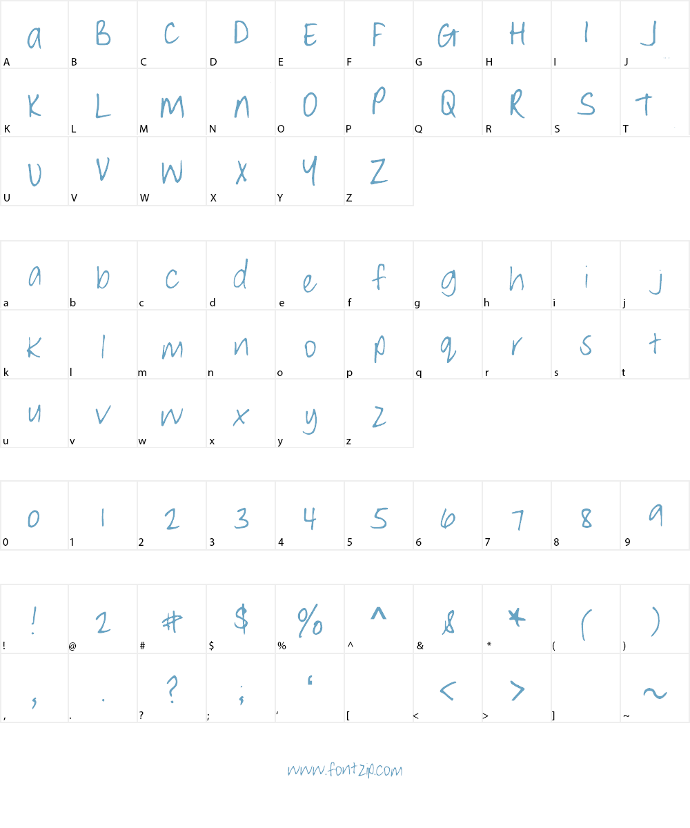 DisMyHand Font Character