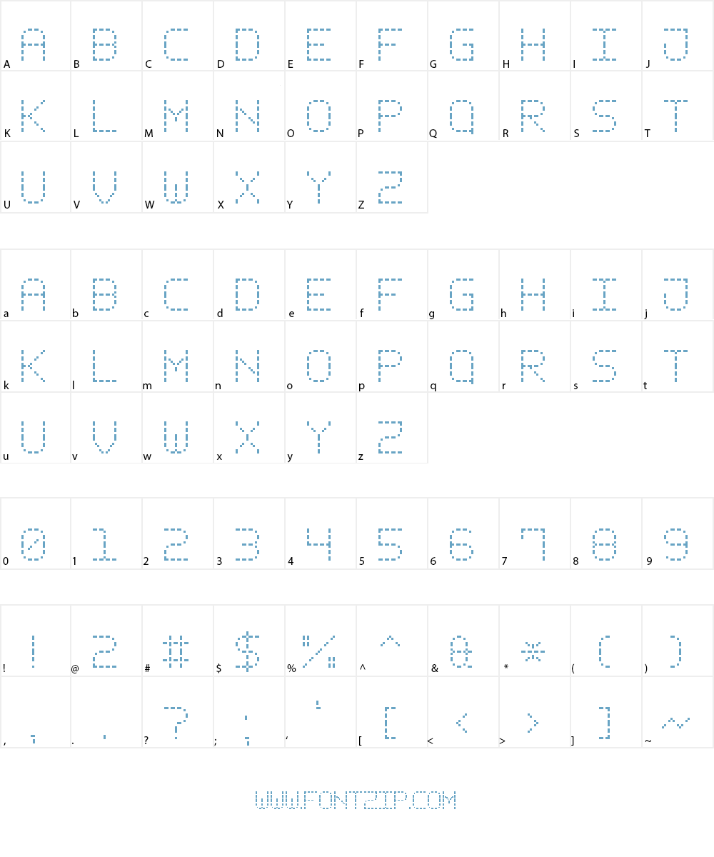 Dash Pixel-7 Font Character