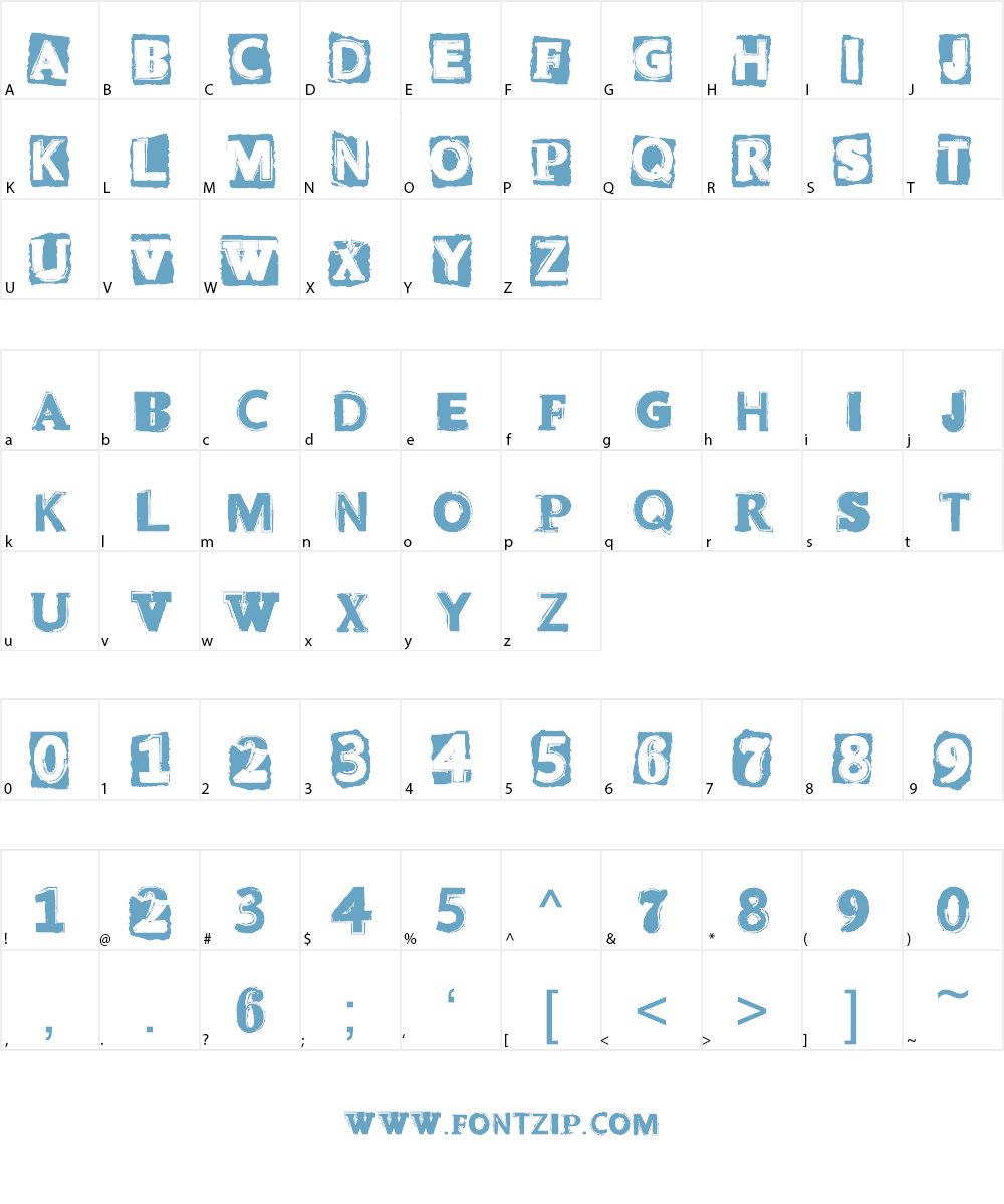 CF Punk Attitude Font Character